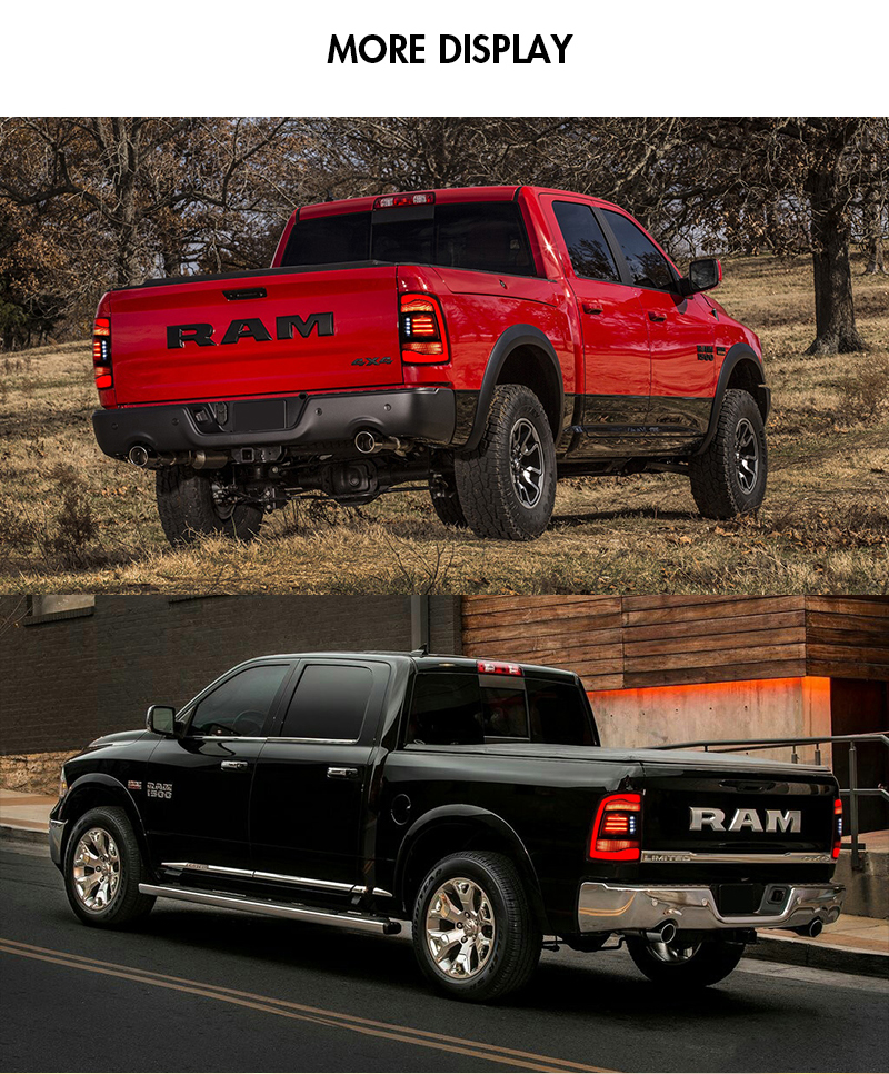 B172 LED Tail Light for Dodge RAM 1500 & 2500 (2009–2018) 16 LED Tail Light