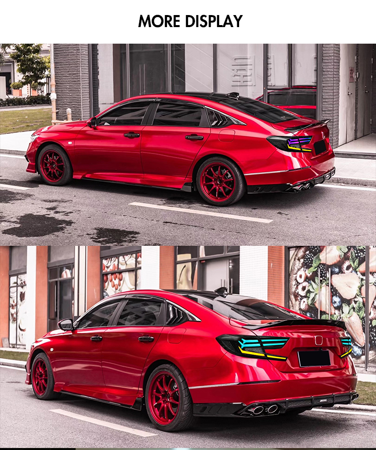 B108-RGB LED Tail Lights for Honda Accord 2018–2021 22 RGB LED Tail Light