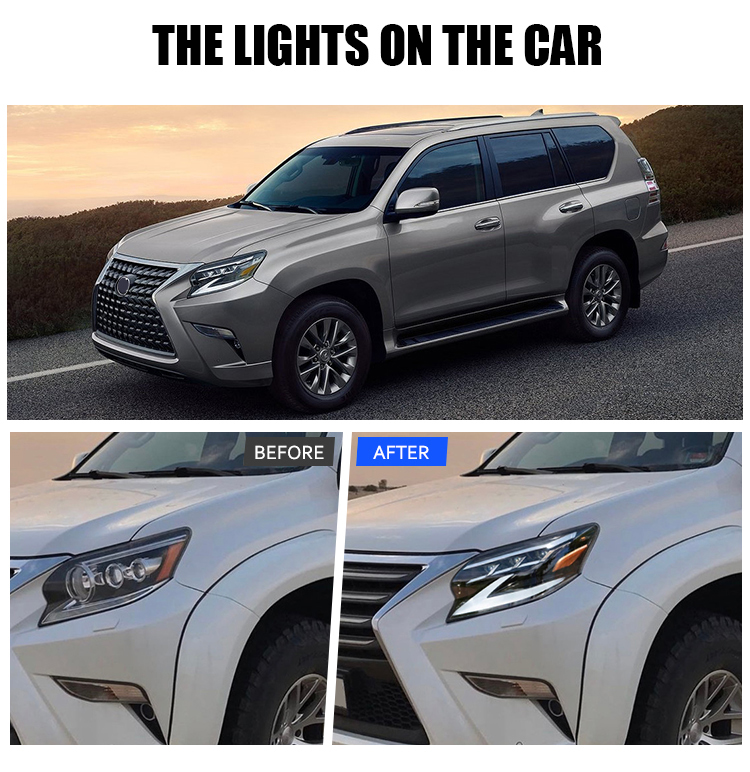 Faros delanteros Lexus GX GX-A161X-AGX-A161-RA16GX-A161-B para Lexus GXxus GX–2019Lámpara de cabeza LEDd Lamp 36 Lexus GX Headlights