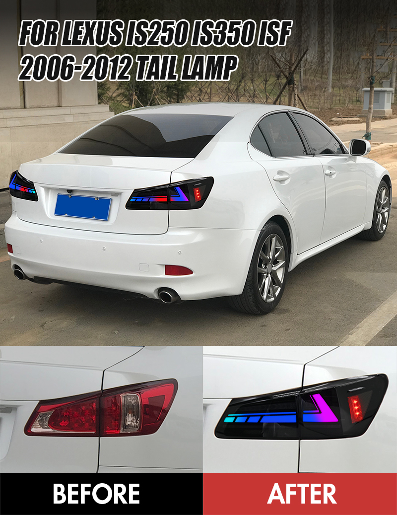 Lexus IS Tail Lights TT-IS-B138 / TT-IS-B138-RGB For Lexus IS250 IS350 IS F (2006–2012) 19 Lexus IS Tail Lights