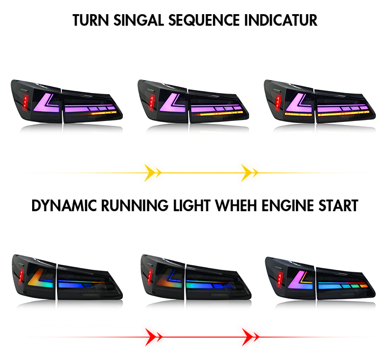 Lexus IS Tail Lights TT-IS-B138 / TT-IS-B138-RGB For Lexus IS250 IS350 IS F (2006–2012) 21 Lexus IS Tail Lights