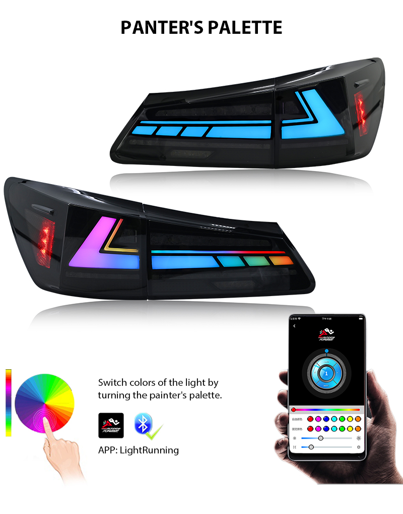 Lexus IS Tail Lights TT-IS-B138 / TT-IS-B138-RGB For Lexus IS250 IS350 IS F (2006–2012) 22 Lexus IS Tail Lights