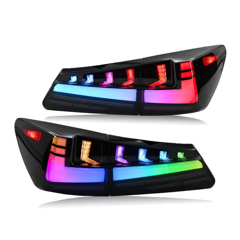 Lexus IS Tail Lights TT-IS-B138B / TT-IS-B138B-RGB For Lexus IS250 IS300 IS350 IS F (2006–2012) Smoked Tail Lamp - Main View
