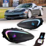 Faros delanteros RGB para Chevrolet Corvette A205-RGB para Chevy Corvette C6 (2005–2013) Lámpara de cabeza - Miniatura de la galería de productos 3