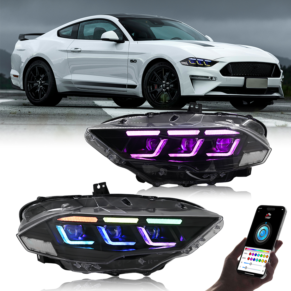 Ford Mustang RGB Headlights Ford-A202-RGB For Ford Mustang (2018–2023) Head Lamp - View 6