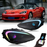 Faros delanteros RGB para Chevrolet Corvette A205-RGB para Chevy Corvette C6 (2005–2013) Lámpara de cabeza - Miniatura de la galería de productos 14