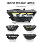 Ford Mustang Scheinwerfer Ford-A201 Für Ford Mustang (2015–2017) Stirnlampe - Miniaturansicht der Produktgalerie 8