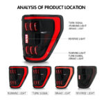 Luci posteriori Ford F150 F150-B210 Per Ford F-150 (2021-Presente) – Solo rivestimento XLT - Miniatura della galleria del prodotto 9