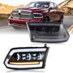 Dodge RAM Headlights TT-RAM-A207-4T / TT-RAM-A207-4T-S For RAM 1500 (2009–2018) / 2500 (2010–2018) Head Lamp - Product Gallery Thumbnail 3