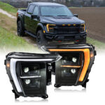Faros delanteros Ford F150 Serie F150-A500 (ABECEDARIO) Para Ford F150 (2021–2023) Lámpara de cabeza - Miniatura de la galería de productos 5