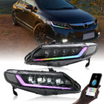 Honda Civic RGB Headlights A285-RGB For Honda Civic (2006–2011) Head Lamp - Product Gallery Thumbnail 3