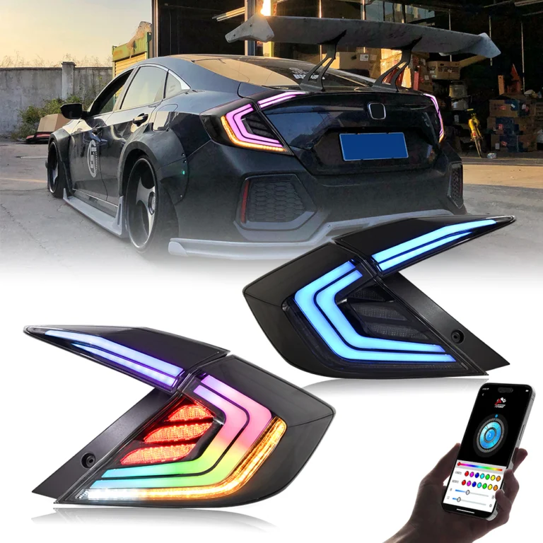 Honda Civic Tail Lights SY-B111-B / SY-B111-RGB For Honda Civic (2016–2019) - Detail View