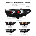 Fari Ford Fusion MDO-A137-E (Occhio del diavolo) Per Ford Fusion (2013–2016) Lampada frontale a LED - Miniatura della galleria del prodotto 7