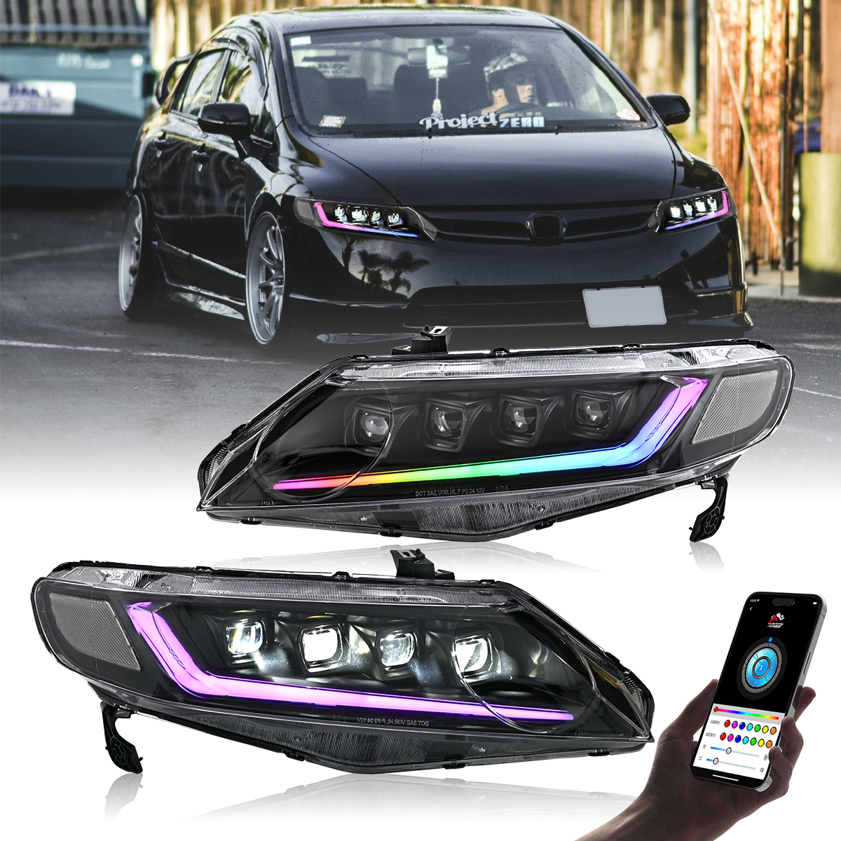Civic RGB Headlights