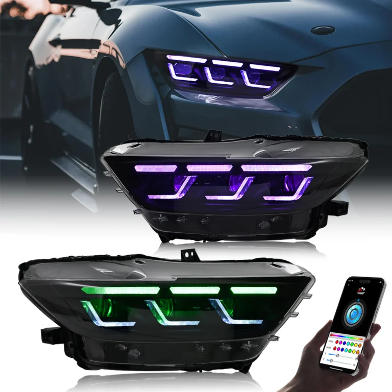 Ford Mustang RGB Headlights Ford-A201-RGB For Ford Mustang (2015–2017) Head Lamp - Detail View