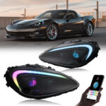 Faros delanteros RGB para Chevrolet Corvette A205-RGB para Chevy Corvette C6 (2005–2013) Lámpara de cabeza - Miniatura de la galería de productos 7
