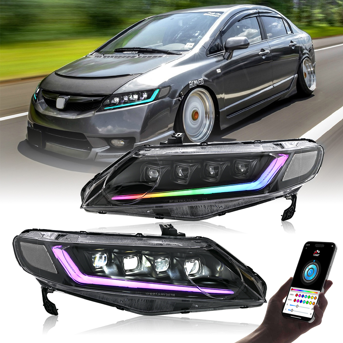Civic RGB Headlights