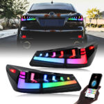 Luci posteriori Lexus IS TT-IS-B138B / TT-IS-B138B-RGB Per Lexus IS250 IS300 IS350 IS F (2006–2012) Fanale posteriore affumicato - Miniatura della galleria del prodotto 4