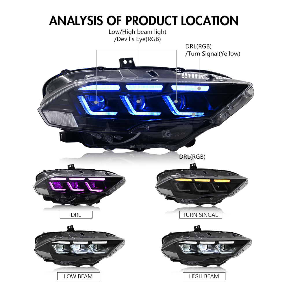 Mustang RGB Headlights