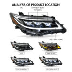 Faros delanteros LED CMR-A192B de Toyota Camry para Toyota Camry (2012–2014) 7Pre-lifting facial de ª generación - Miniatura de la galería de productos 8