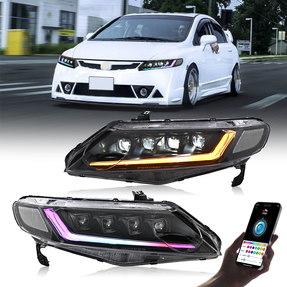 Civic RGB Headlights