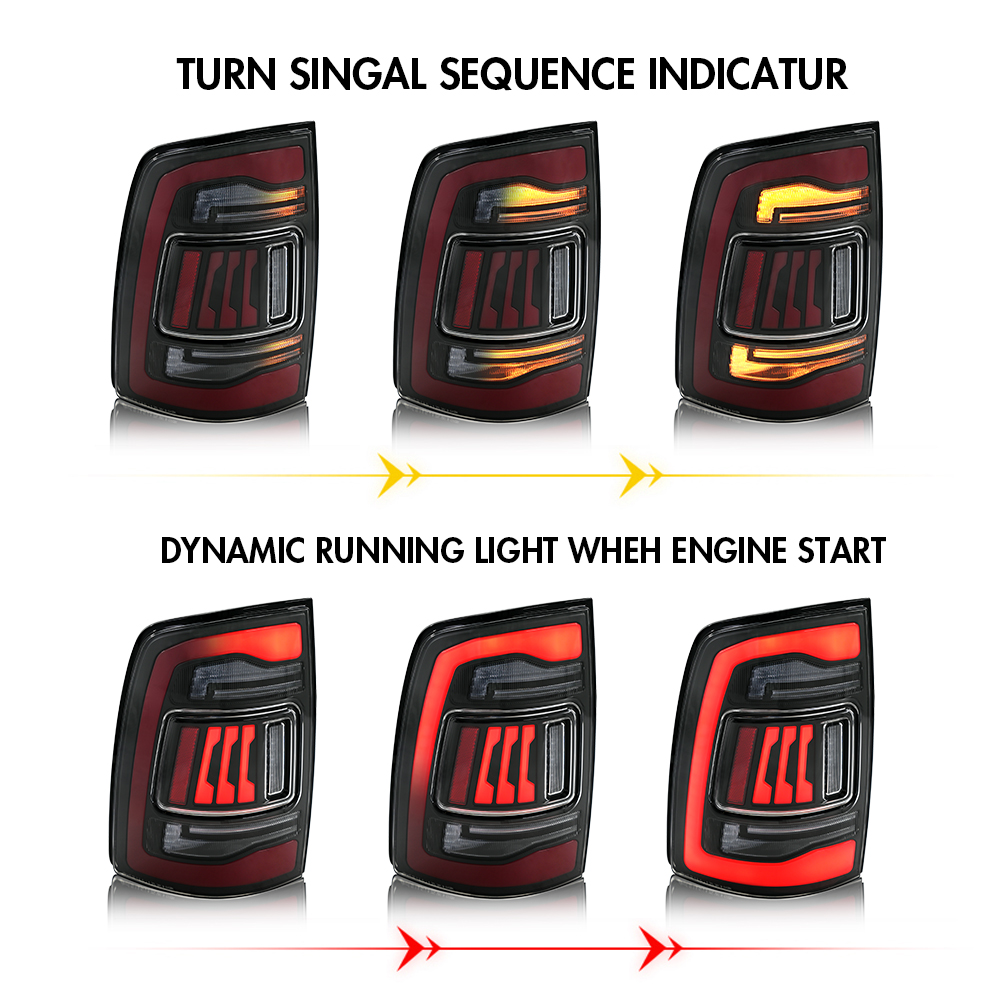 Dodge RAM Tail Lights RAM-B174 For RAM 1500 (2009–2018) & 2500/3500 (2010–2018) - View 13