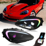 Faros delanteros RGB para Chevrolet Corvette A205-RGB para Chevy Corvette C6 (2005–2013) Lámpara de cabeza - Miniatura de la galería de productos 2