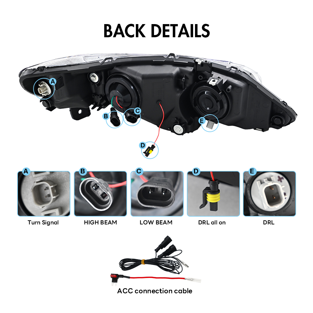 Honda Civic Headlights SY-A285 For Honda Civic (2006–2011) Head Lamp - View 11