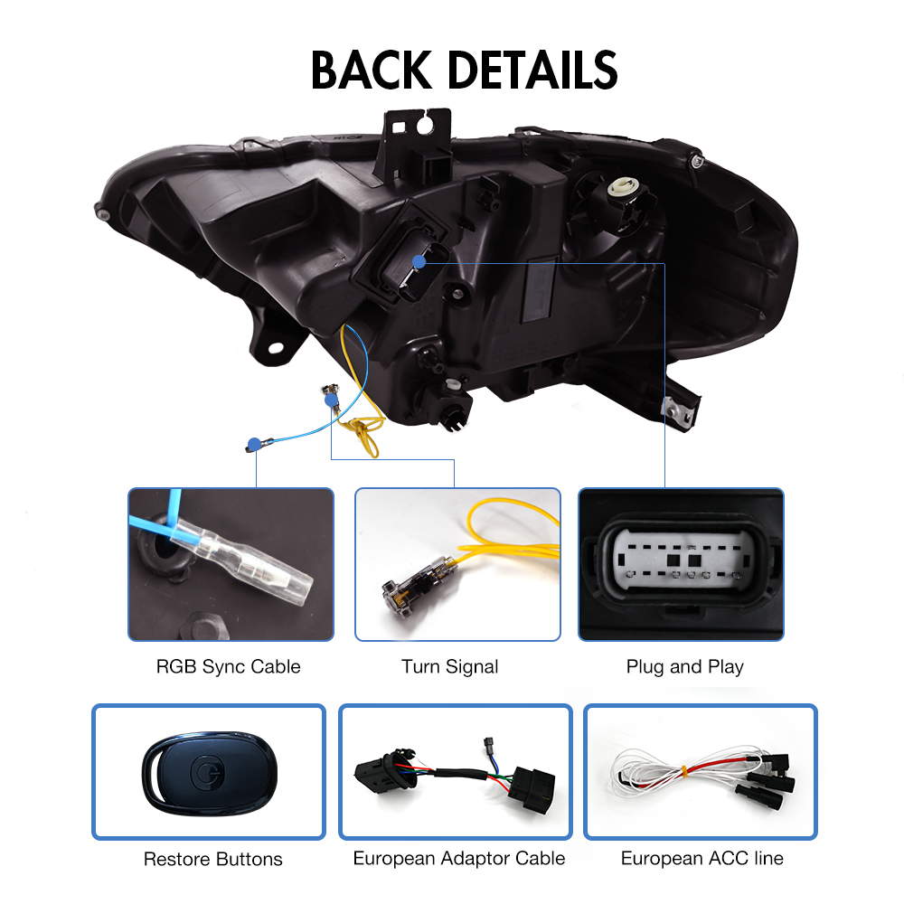 Ford Mustang RGB Headlights Ford-A202-RGB For Ford Mustang (2018–2023) Head Lamp - View 12