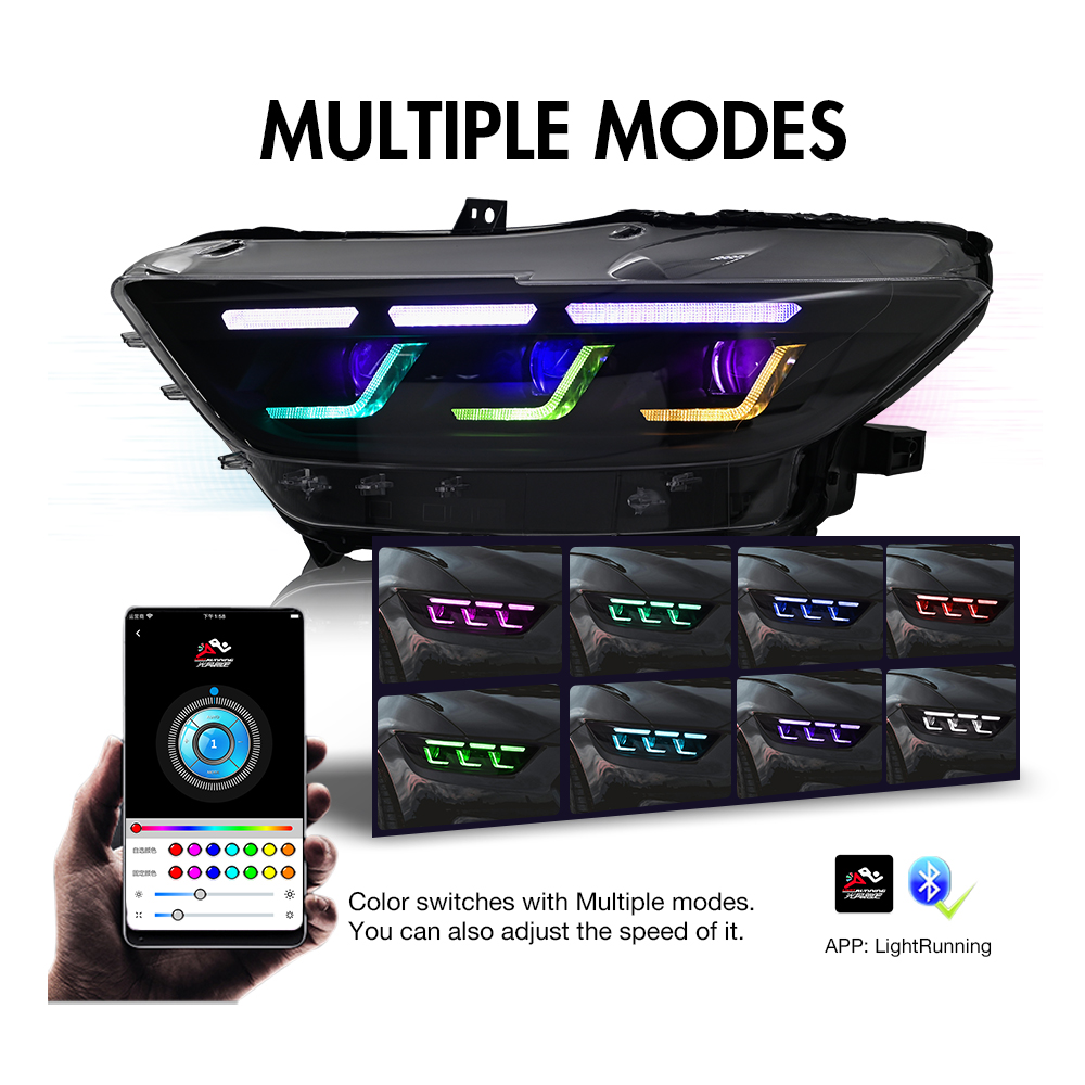 Mustang RGB Headlights