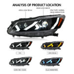 Phares Honda Accord TT-YG-A503 / TT-YG-A503-E pour Honda Accord (2016–2017) - Vignette de la galerie de produits 13