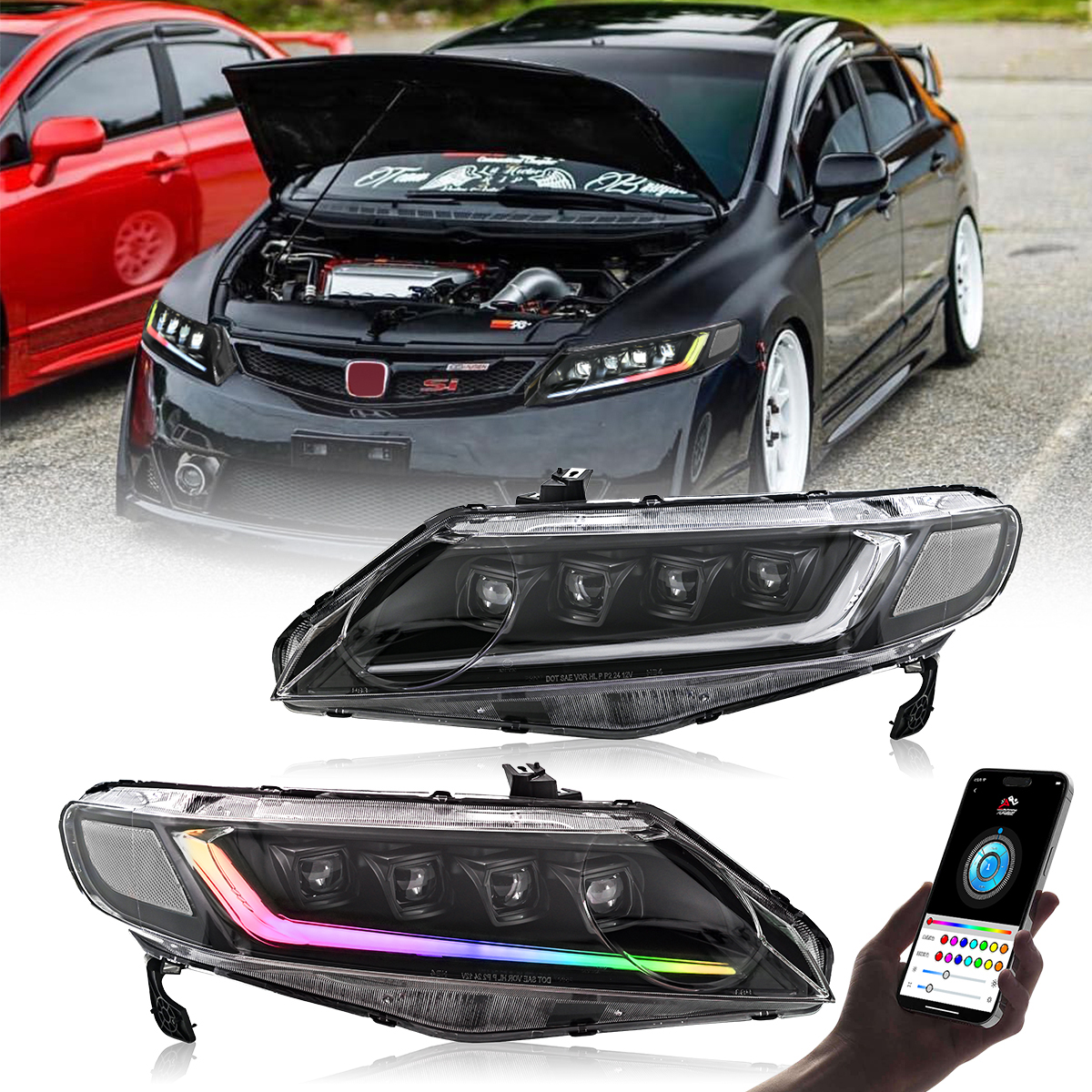 Civic RGB Headlights