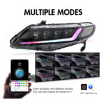 Fari Honda Civic RGB A285-RGB per Honda Civic (2006–2011) Lampada frontale - Miniatura della galleria del prodotto 13