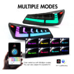 Luci posteriori Lexus IS TT-IS-B138B / TT-IS-B138B-RGB Per Lexus IS250 IS300 IS350 IS F (2006–2012) Fanale posteriore affumicato - Miniatura della galleria del prodotto 12