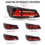 Feux arrière Lexus IS TT-IS-B138 / TT-IS-B138-RGB pour Lexus IS250 IS350 IS F (2006–2012) - Vignette de la galerie de produits 13