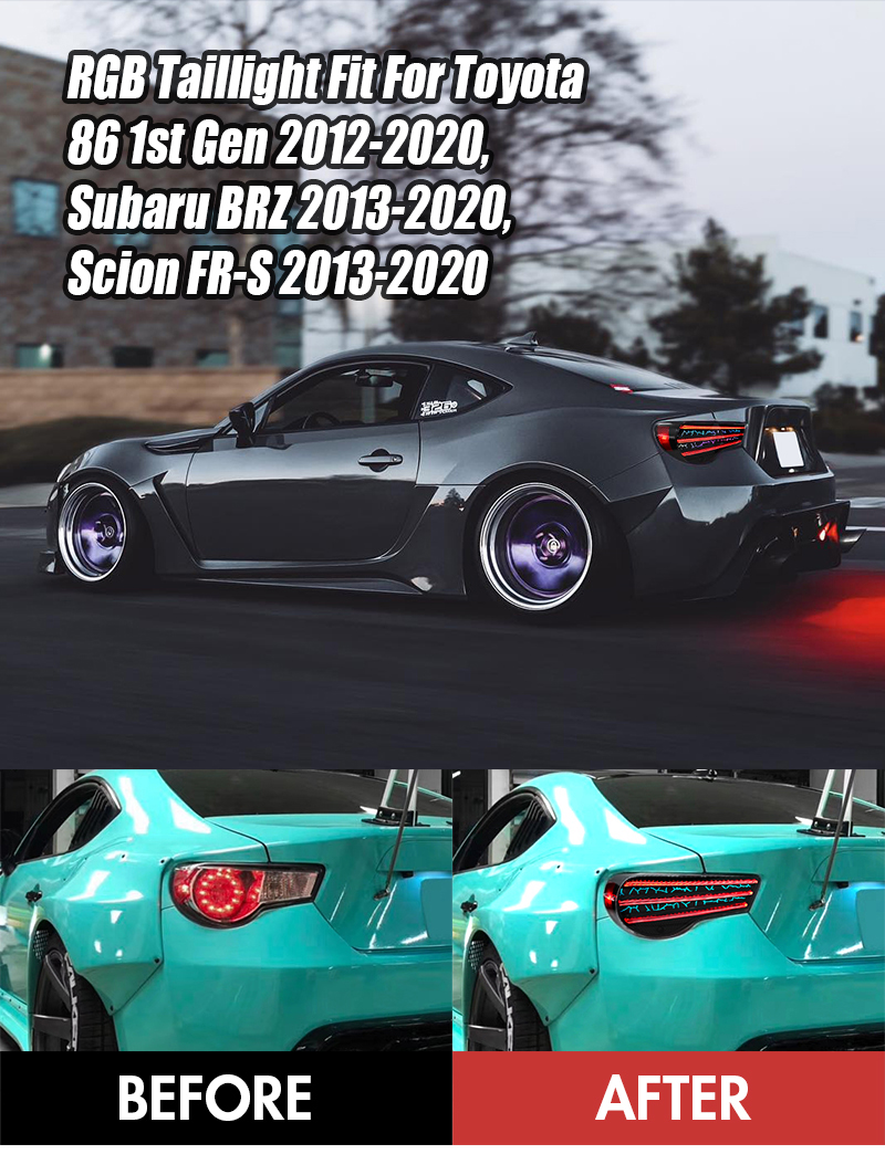 Toyota 86 Tail Lights 86-B225-RGB For (2012–2020) Tail Lamp 25 Toyota 86 Tail Lights