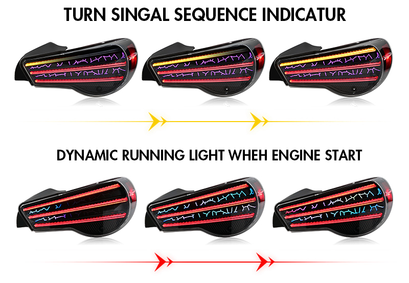 Toyota 86 Tail Lights 86-B225-RGB For (2012–2020) Tail Lamp 27 Toyota 86 Tail Lights