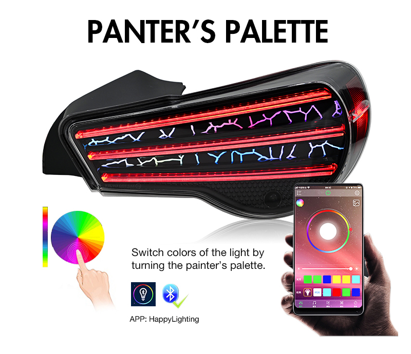 Toyota 86 Tail Lights 86-B225-RGB For (2012–2020) Tail Lamp 29 Toyota 86 Tail Lights