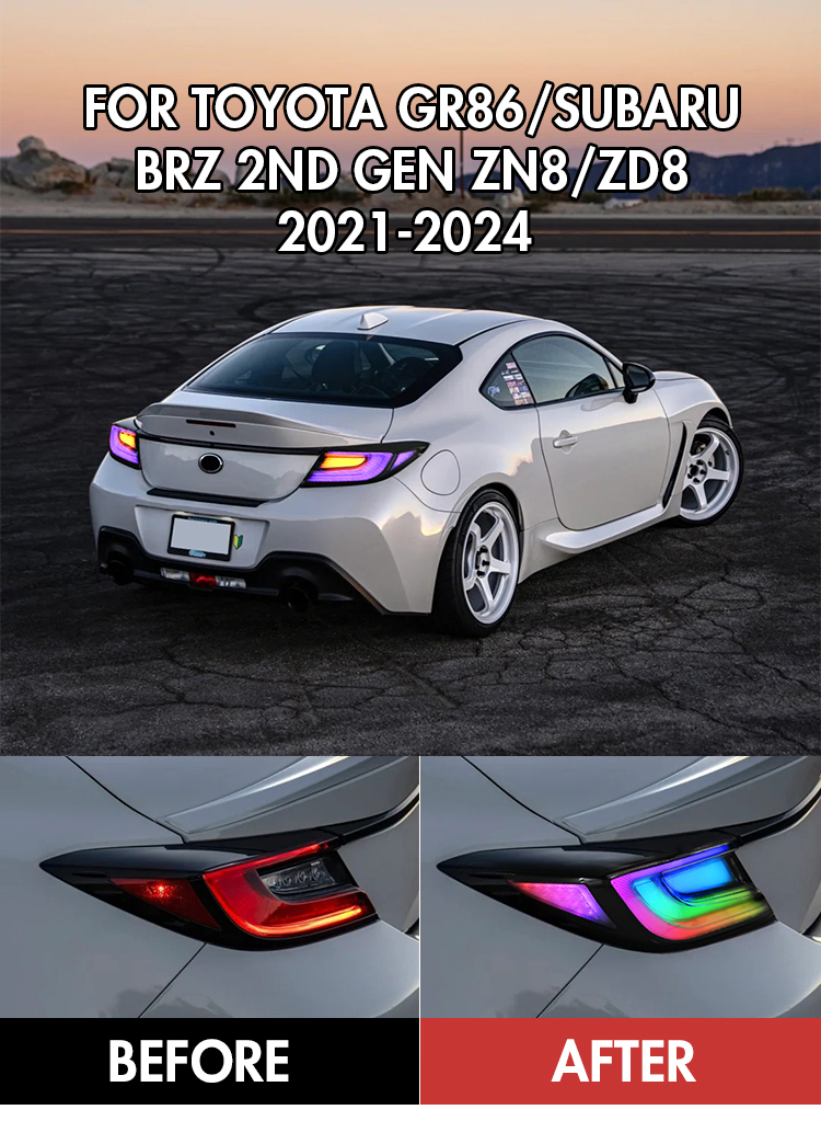Toyota GR86 Tail Lights 86-B601-RGB For Toyota GR86 / Subaru BRZ (2021–2024) 21 Toyota GR86 Tail Lights