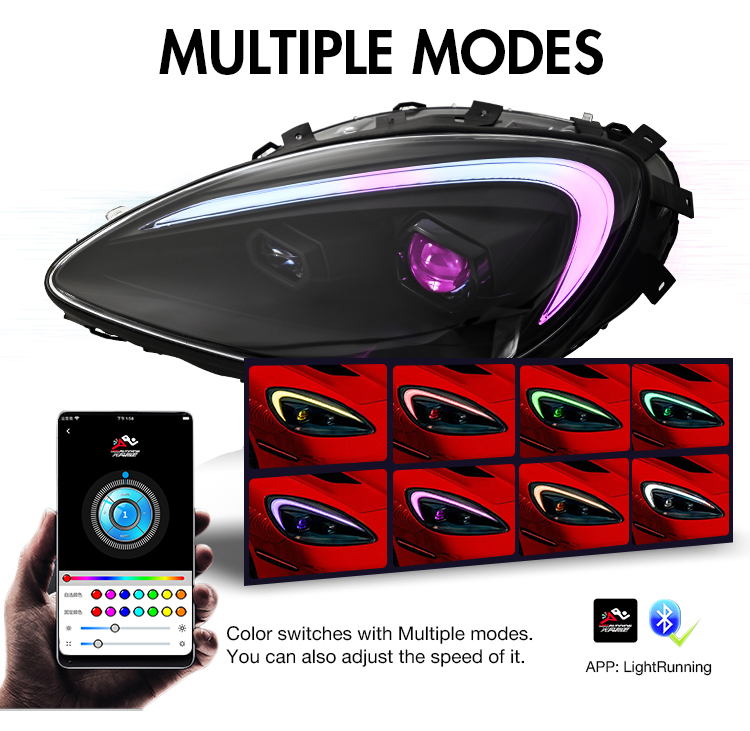Chevrolet Corvette RGB Headlights A205-RGB For Chevy Corvette C6 (2005–2013) Head Lamp 26 Corvette RGB Headlights