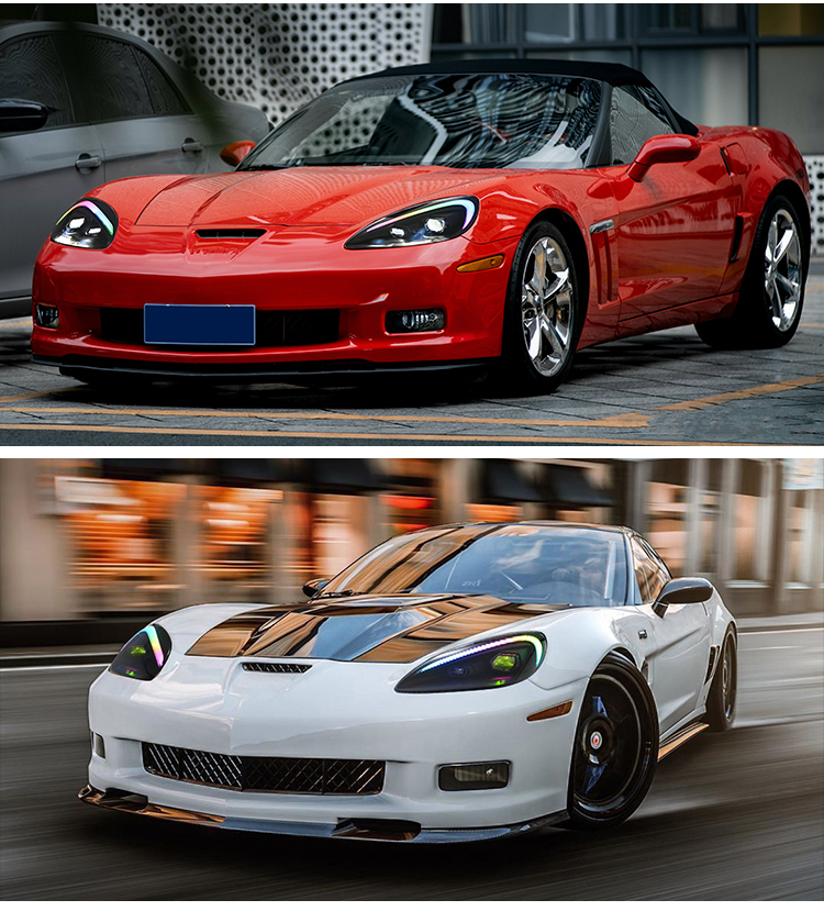 Chevrolet Corvette RGB Headlights A205-RGB For Chevy Corvette C6 (2005–2013) Head Lamp 32 Corvette RGB Headlights