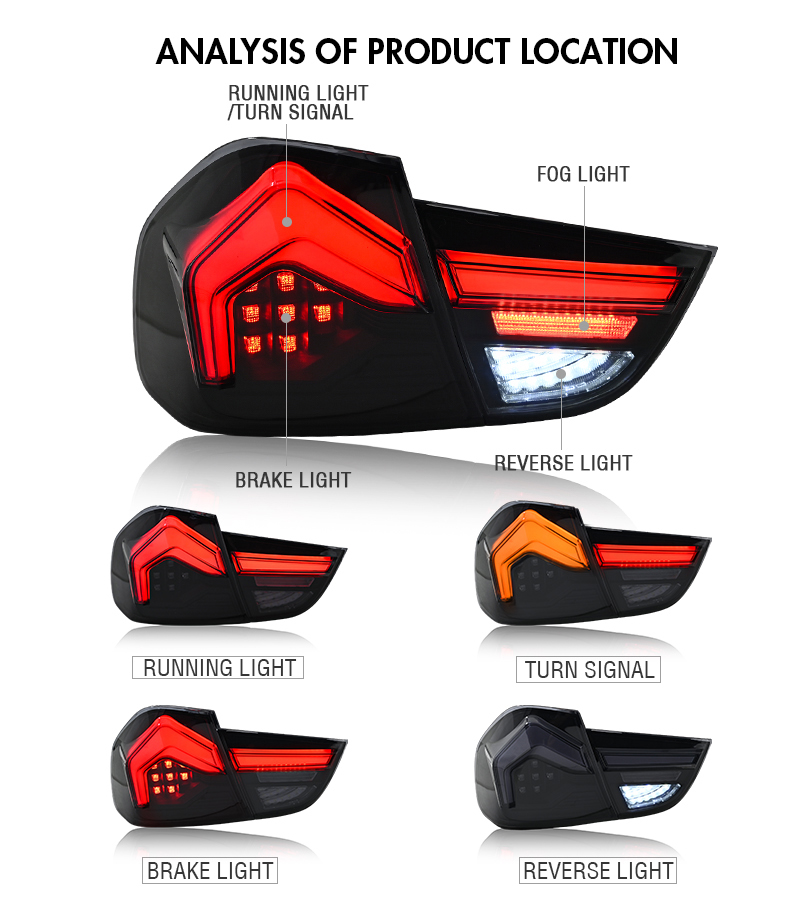 BMW 3 Series Tail Lights B204-S For BMW 3 Series E90 (2009–2012) 16 BMW 3 Series Tail Lights