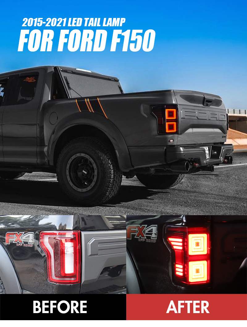 Ford F150 Tail Lights F150-B140C For Ford F-150 (2015–2020) 15 F150 Tail Lights