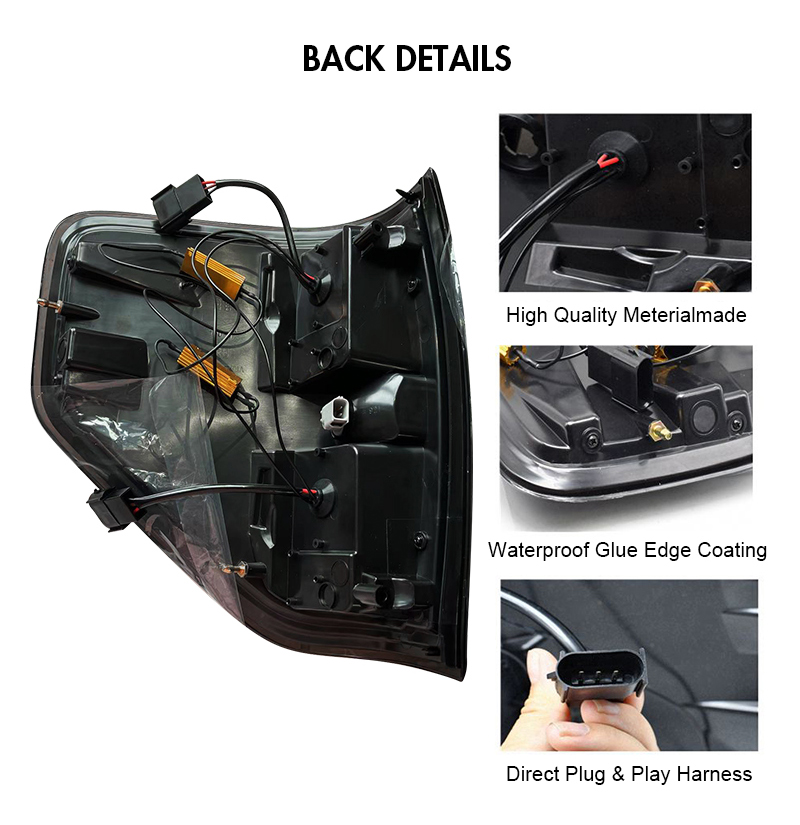 Ford F150 Tail Lights F150-B140 For Ford F-150 (2015–2019) 15 F150 09 14 04