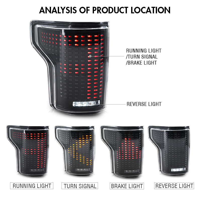 Ford F150 Tail Lights F150-B602 For Ford F-150 (2015–2020) 16 Ford F150 Tail Lights