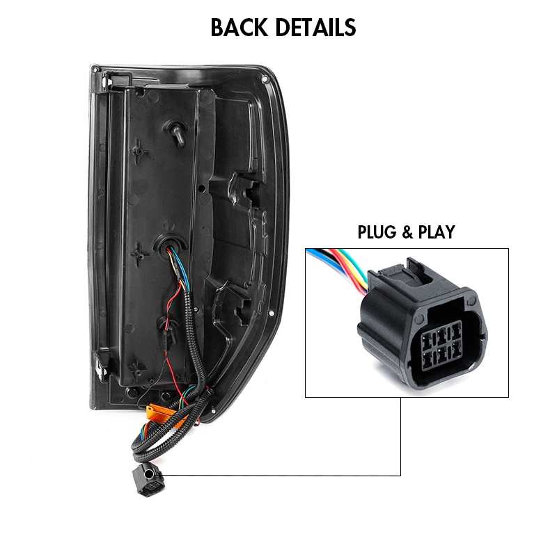 Ford Ranger Tail Lights RG-B141B For Ford Ranger (2012–2019) 15 Ranger Tail Lights