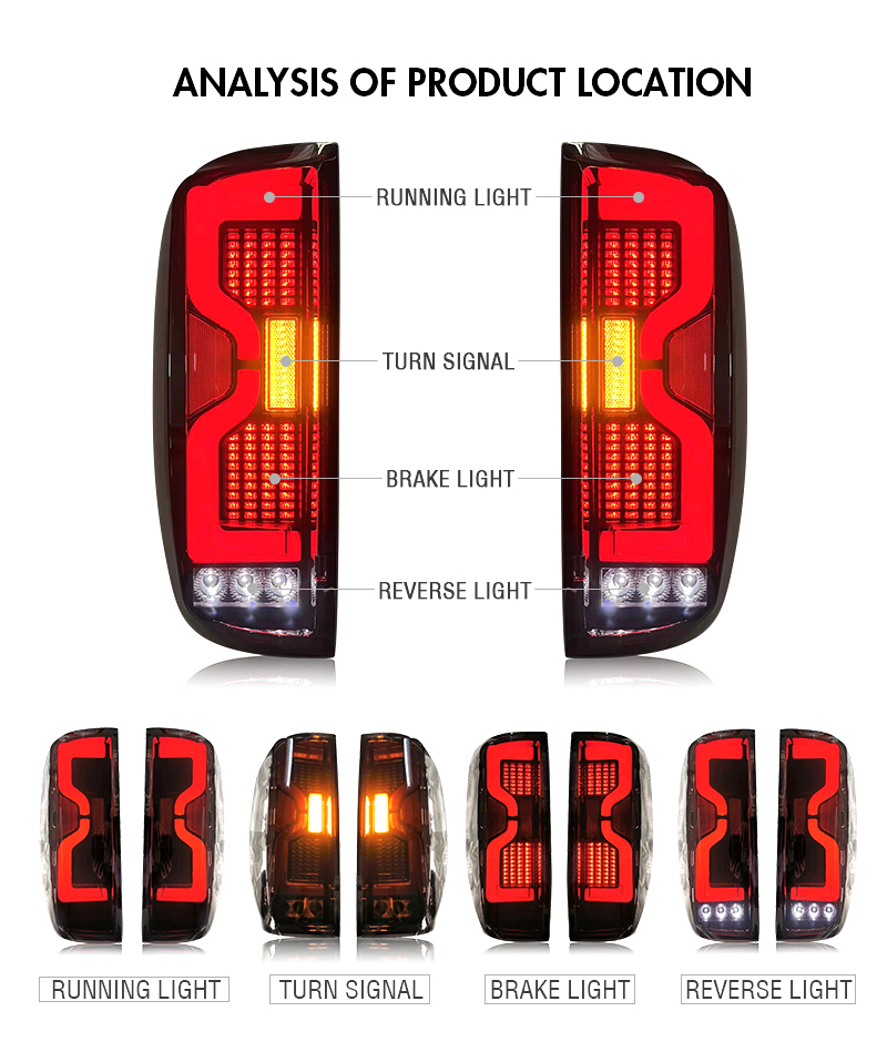 Ford Ranger Tail Lights RG-B141C For Ford Ranger (2012–2019) 12 Ranger Tail Lights