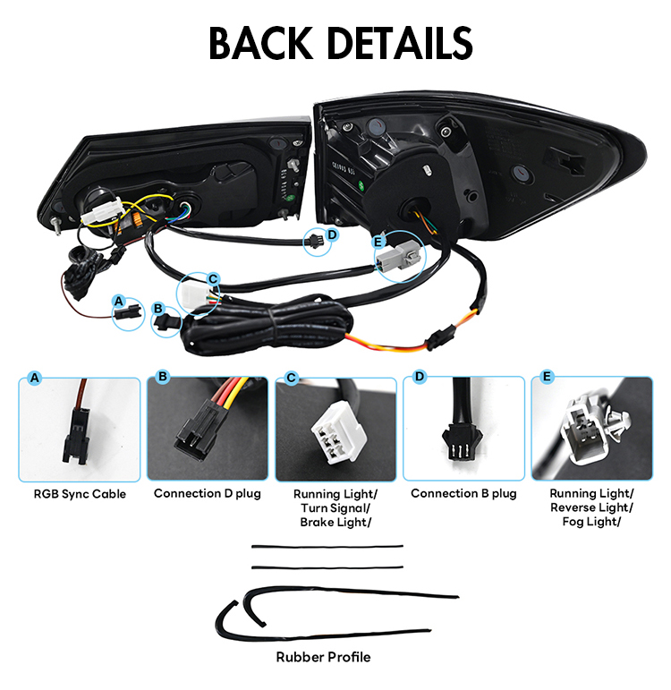 Lexus IS Tail Lights TT-IS-B138B / TT-IS-B138B-RGB For Lexus IS250 IS300 IS350 IS F (2006–2012) Smoked Tail Lamp 27 Lexus IS Tail Lights