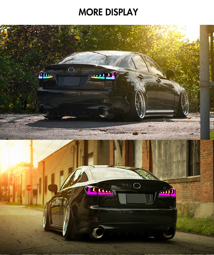 Lexus IS Tail Lights TT-IS-B138B / TT-IS-B138B-RGB For Lexus IS250 IS300 IS350 IS F (2006–2012) Smoked Tail Lamp 28 Lexus IS Tail Lights
