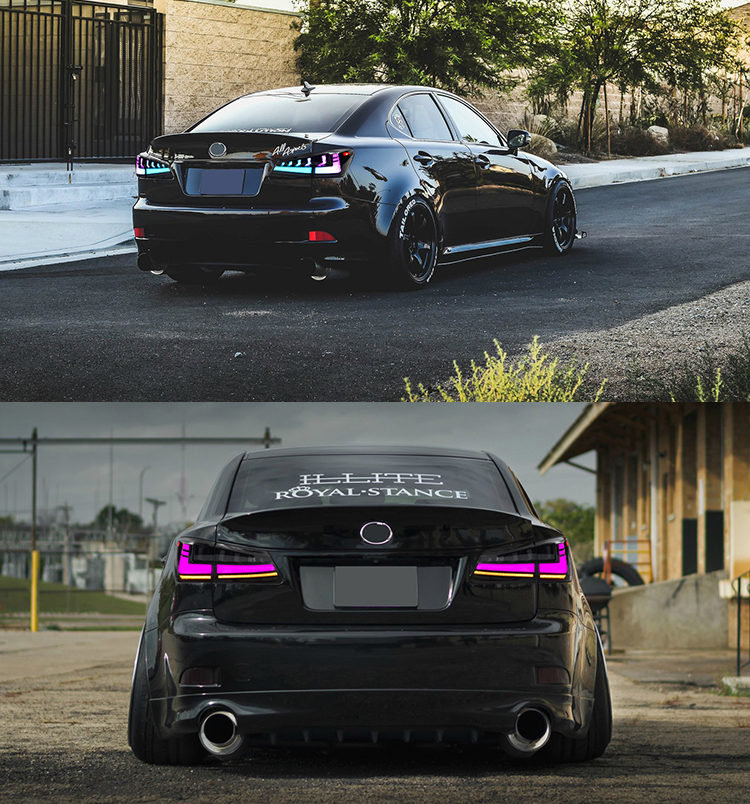 Lexus IS Tail Lights TT-IS-B138B / TT-IS-B138B-RGB For Lexus IS250 IS300 IS350 IS F (2006–2012) Smoked Tail Lamp 29 Lexus IS Tail Lights